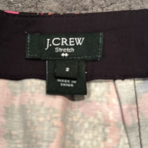J Crew Abstract Plaid Mini Skirt Stretch Size 2 Colorful - Picture 5 of 7